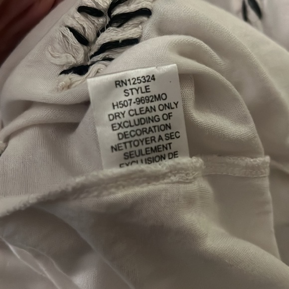 Haute Hippie EUC 🪶 Feather-Embellished Dagger Tee, Swan - Picture 7 of 8